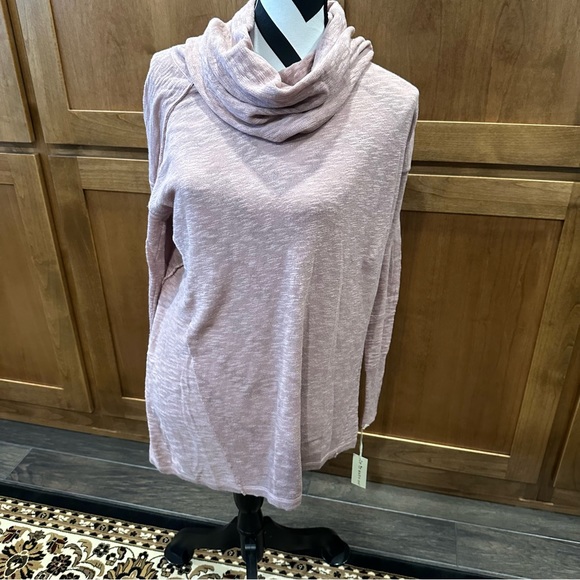 if it were me || pink cotton blend slouchy tunic sweater - Picture 1 of 6